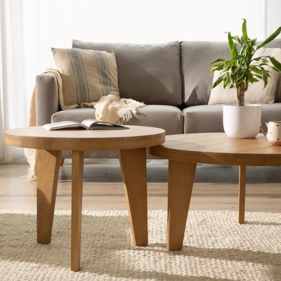 Best Sale Amaia Ensemble de 2 tables basses en bois massif de manguier Salon | Tables D'appoint
