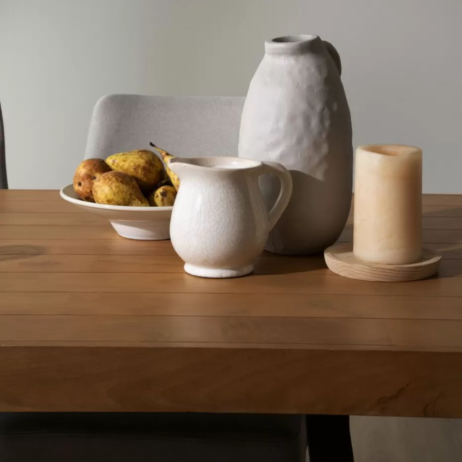 New Amaia Table à manger rectangulaire en bois massif de manguier et métal Salles À Manger | Tables En Bois