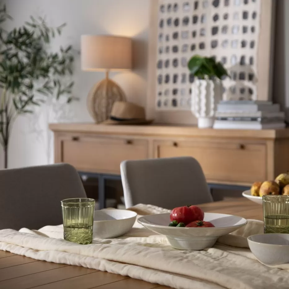 New Amaia Table à manger rectangulaire en bois massif de manguier et métal Salles À Manger | Tables En Bois