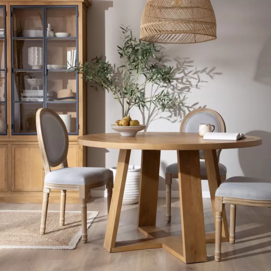 Best Sale Amaia Table à manger ronde en bois massif de manguier Salles À Manger | Tables Rondes
