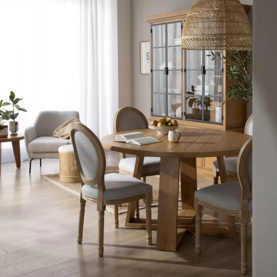 Best Sale Amaia Table à manger ronde en bois massif de manguier Salles À Manger | Tables Rondes