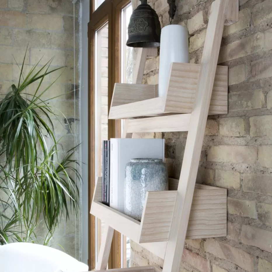 Best Sale Bassay étagère échelle en bois couleur naturelle Enfant Chambre Pour Jeunes Et Enfants | Étagères