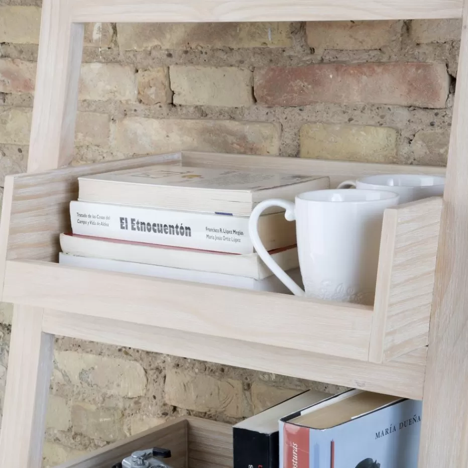 Best Sale Bassay étagère échelle en bois couleur naturelle Enfant Chambre Pour Jeunes Et Enfants | Étagères