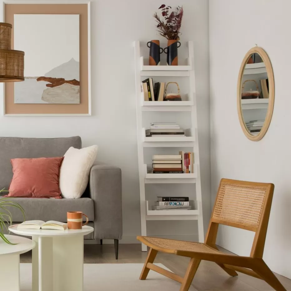 Cheap Bassay étagère échelle en bois laqué blanc Enfant Chambre Pour Jeunes Et Enfants | Étagères