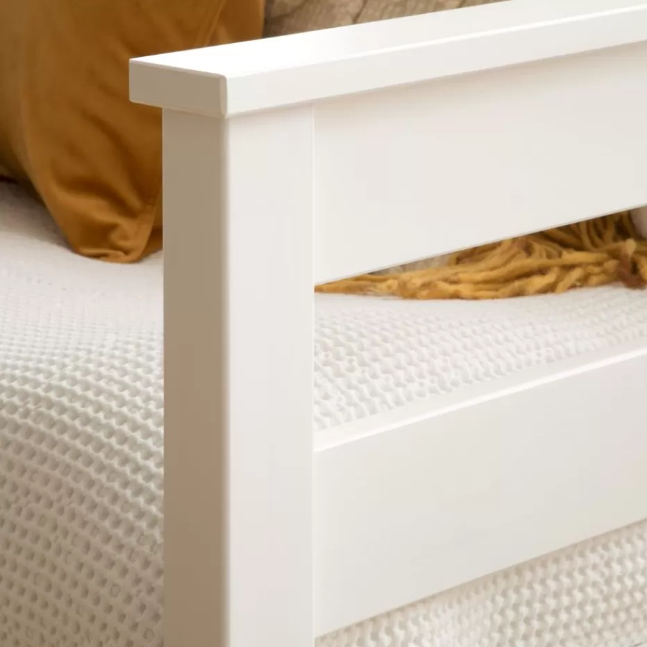 Outlet Bemy Lit nid pour matelas de 90x190 laqué en blanc Enfant Chambre Pour Jeunes Et Enfants | Lits Gigogne Et Lits Superposés