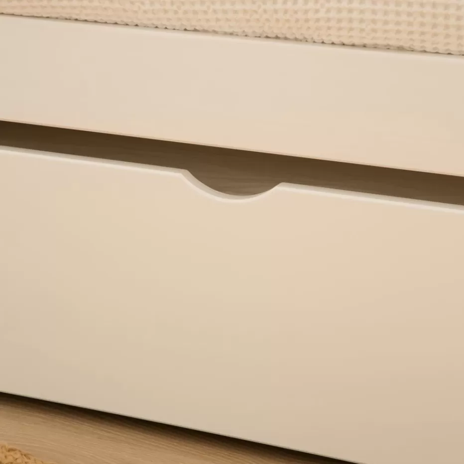 Outlet Bemy Lit nid pour matelas de 90x190 laqué en blanc Enfant Chambre Pour Jeunes Et Enfants | Lits Gigogne Et Lits Superposés
