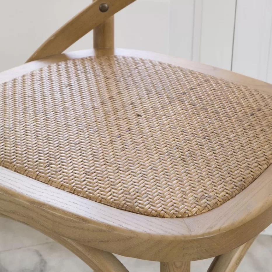 Clearance Bihar Chaise en bois massif d'orme couleur naturelle Salles À Manger | Chaises Cuisine