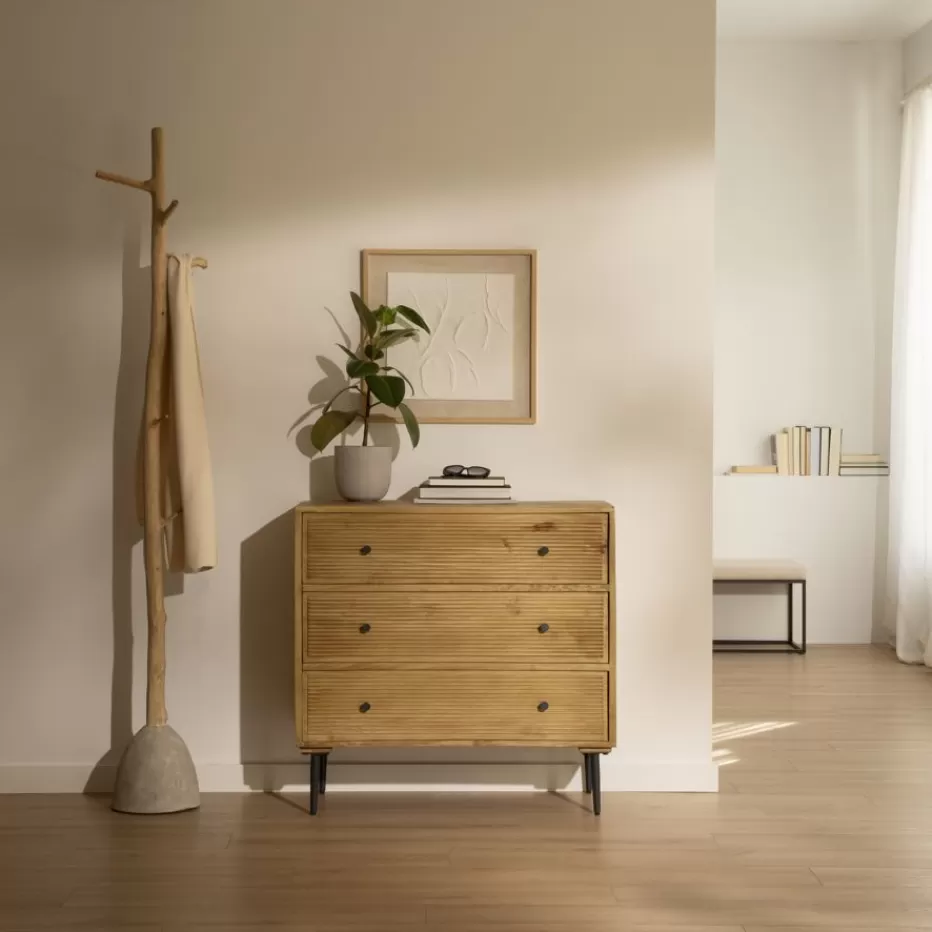 Hot Boreal Confortable en bois massif de manguier et métal Chambre | Meubles Tiroir