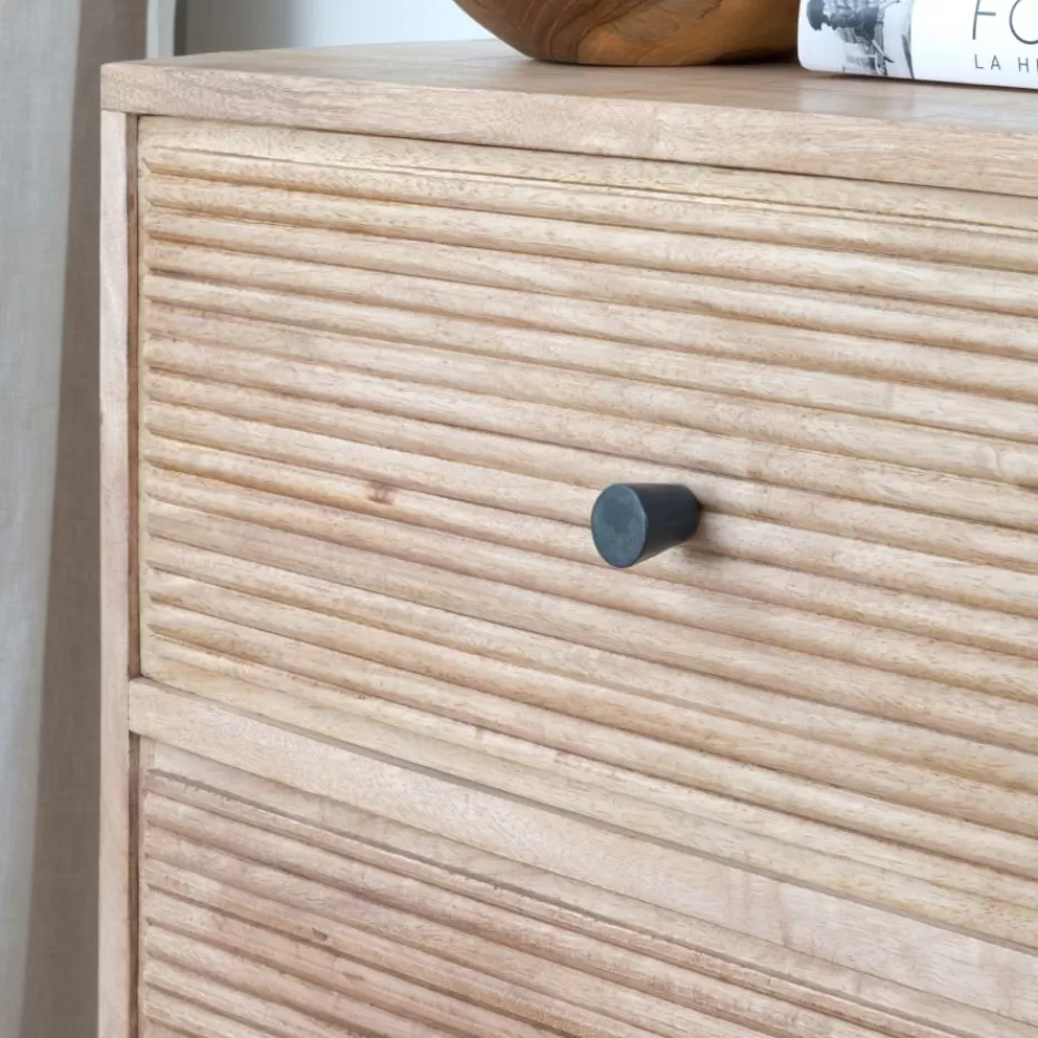 Outlet Boreal Sinfonier en bois massif de manguier et métal Chambre | Meubles Tiroir