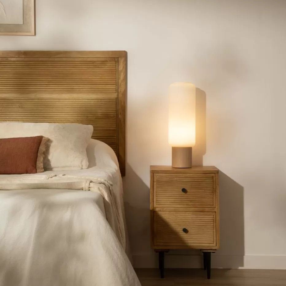 Outlet Boreal Table de nuit en bois massif de manguier et métal Chambre | Tables De Chevet