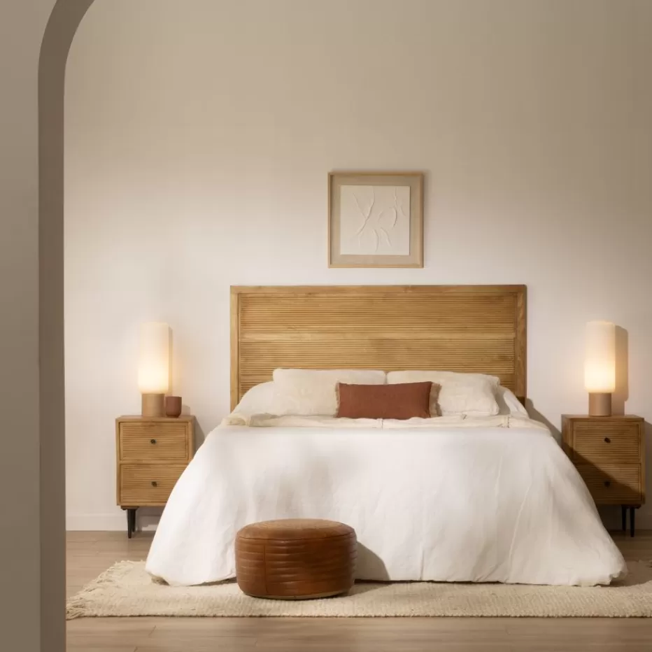 Outlet Boreal Table de nuit en bois massif de manguier et métal Chambre | Tables De Chevet