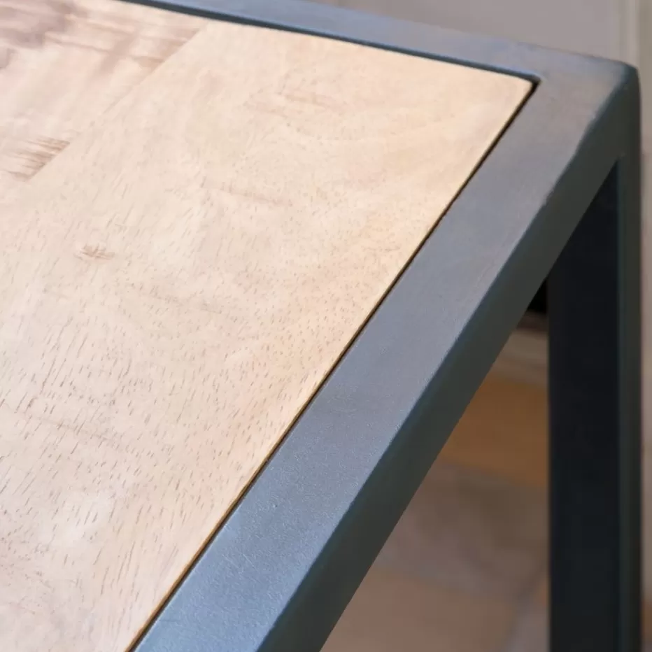 Fashion Boston Table d'appoint en bois massif de manguier et métal Salon | Tables De Chevet
