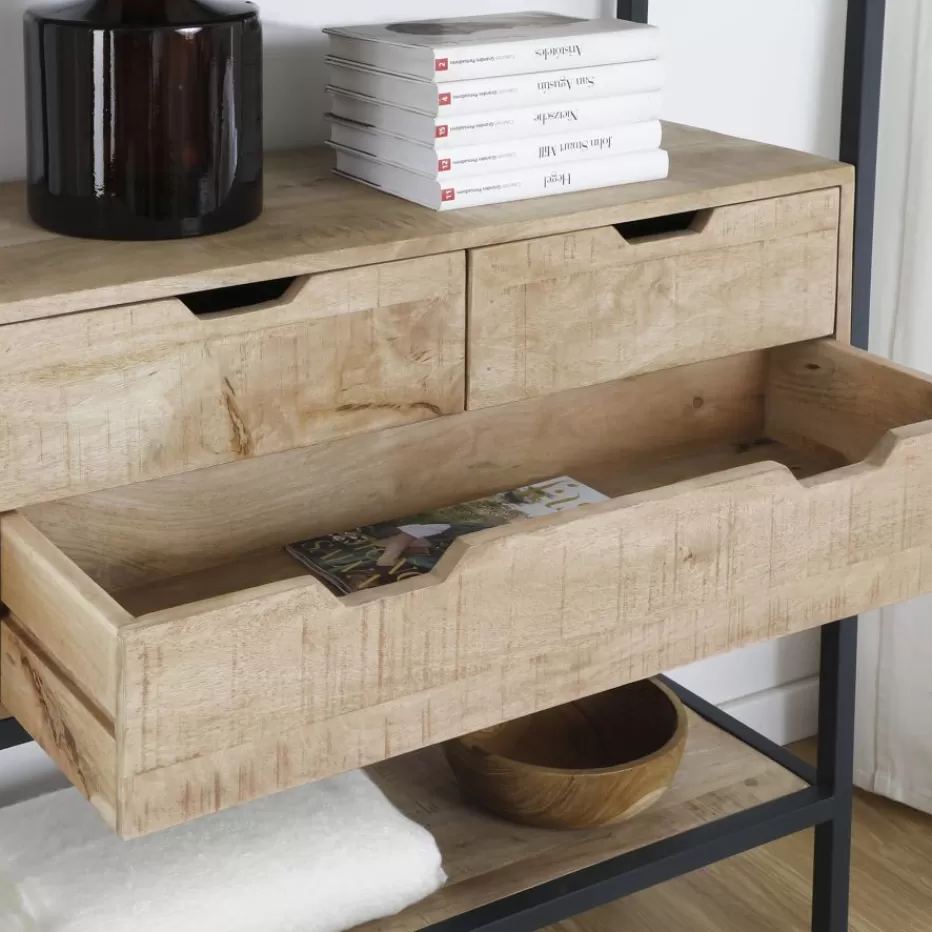 Shop Boston étagère en bois massif de manguier et métal Étagères