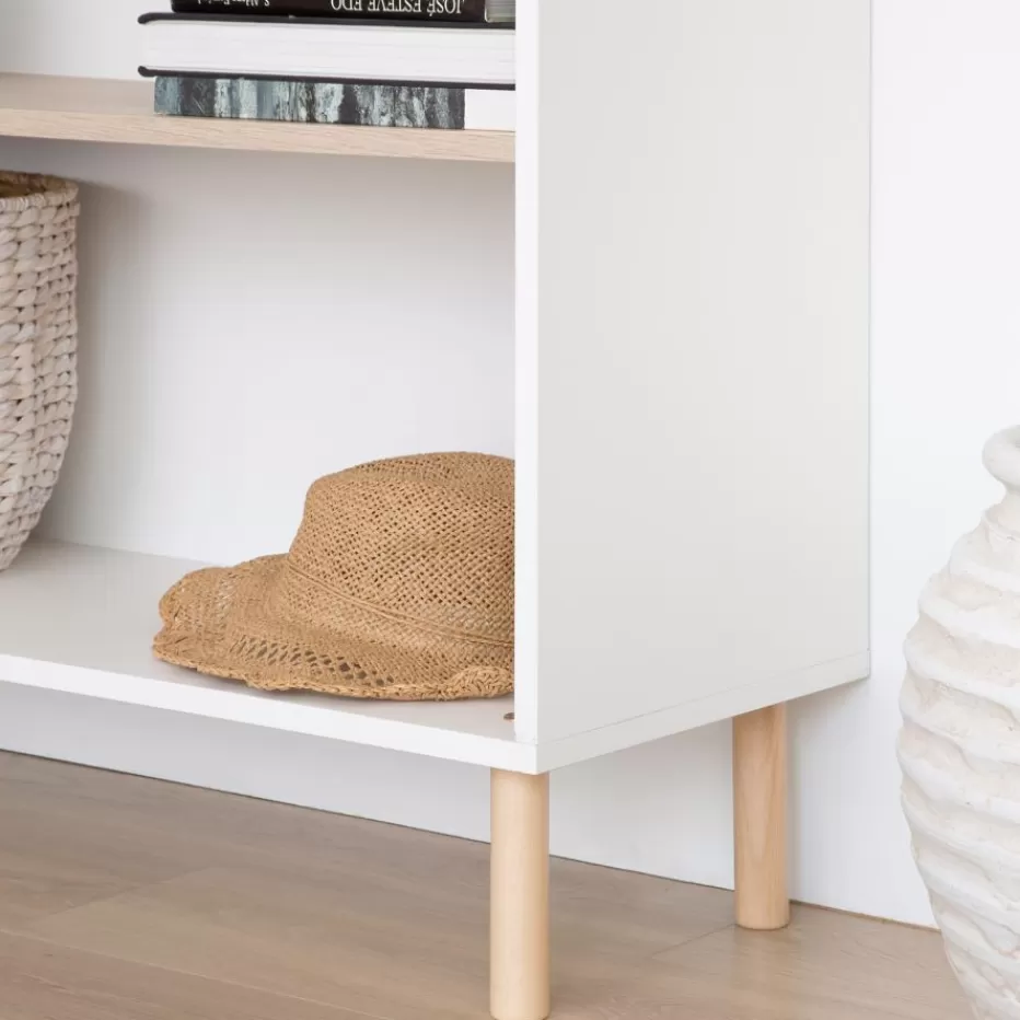 Flash Sale Canes étagère blanc mat et naturel duna Enfant Chambre Pour Jeunes Et Enfants | Meubles Auxiliaires