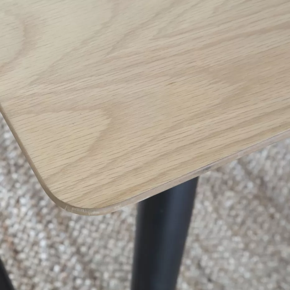 New Coimbra Table de salle à manger rectangulaire en bois et métal Salles À Manger | Tables En Bois