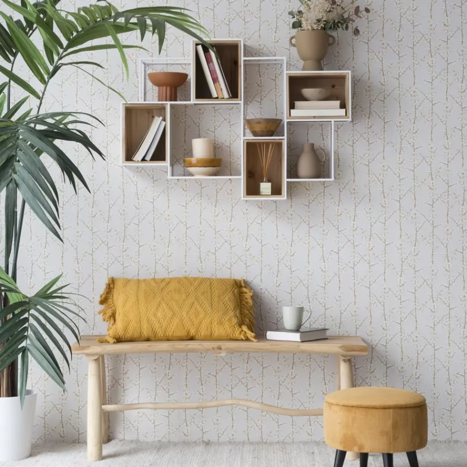 Online Dallas étagère murale en bois et métal blanc Étagères Murales Et Cubes | Étagères Murales Et Cubes