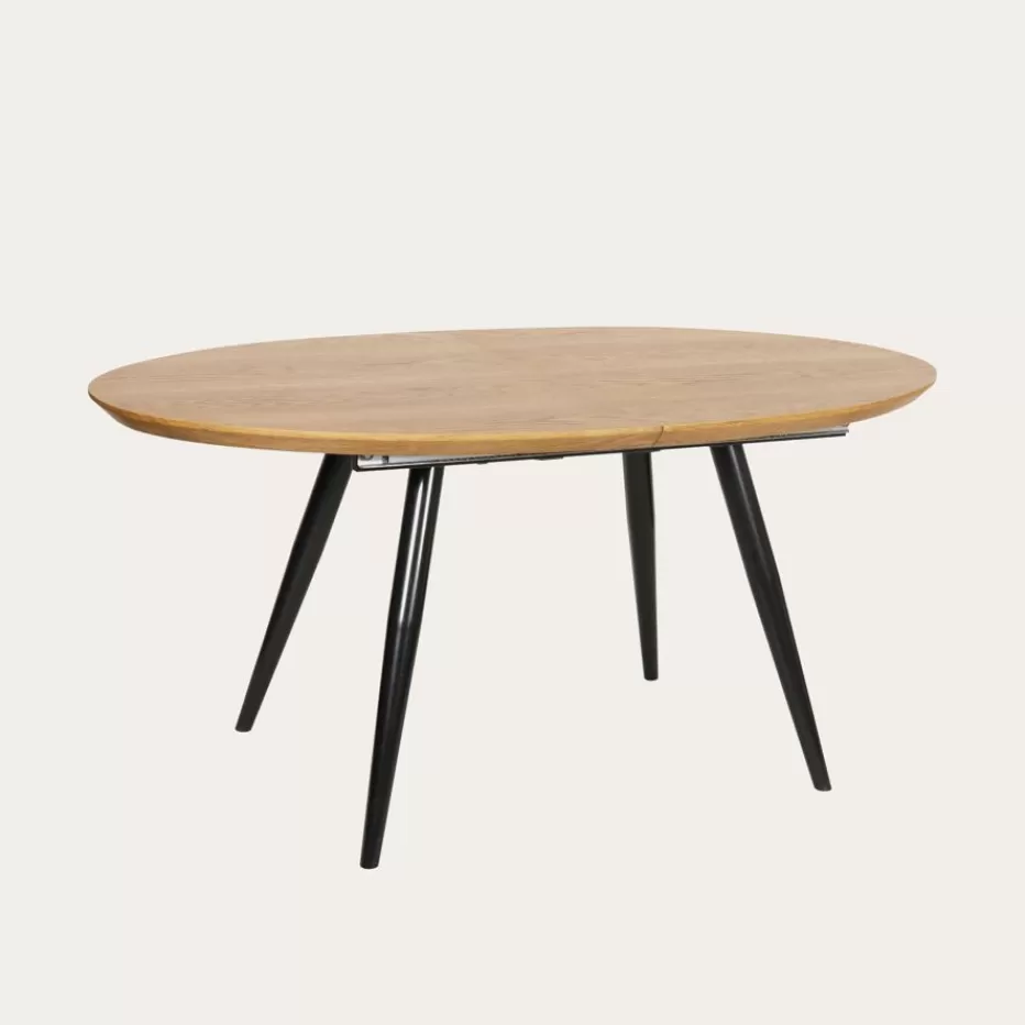 Cheap Didier Mesa de comedor extensible ovalada 160/200 de madera y metal Salles À Manger | Tables De Cuisine