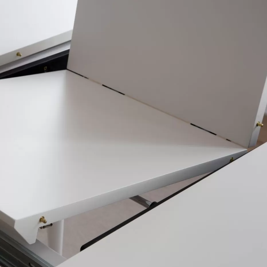 Outlet Ensemble De table extensible didier et 4 chaises de salle à manger beige beirut Salles À Manger | Tables Blanches