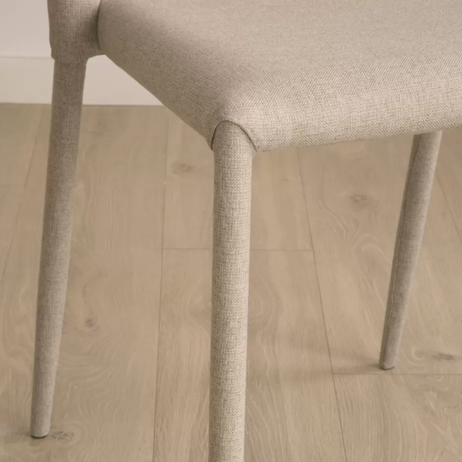 Outlet Ensemble De table extensible didier et 4 chaises de salle à manger beige beirut Salles À Manger | Tables Blanches