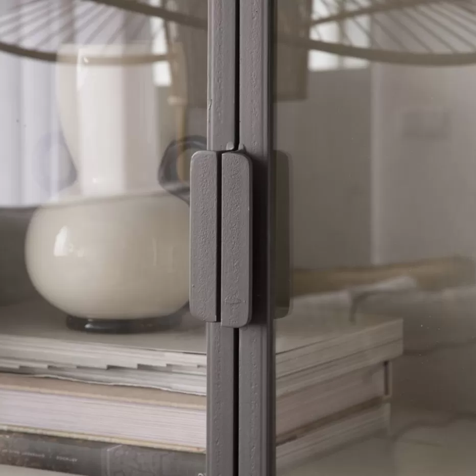 Sale Enzo Vitrine en bois massif et métal couleur blanc wild Salles À Manger | Buffets Et Vitrines