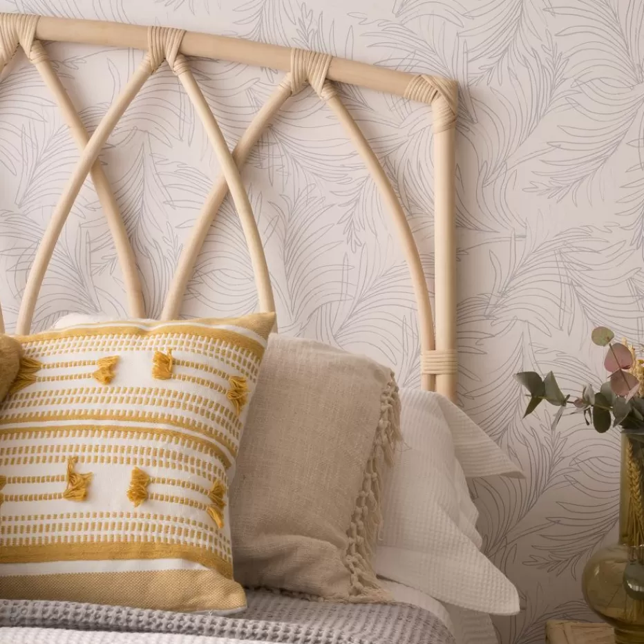 Outlet Ezar Tête de lit en rotin naturel pour lit de 150 et 160 Chambre | Têtes De Lit