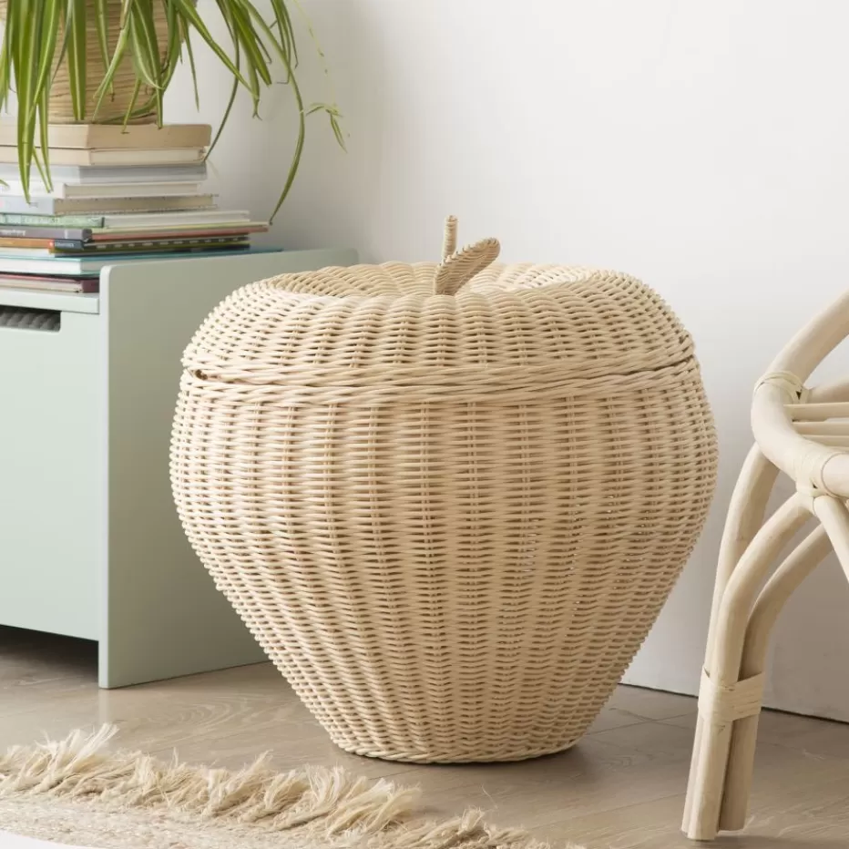 Best Fruit Panier en rotin naturel en forme de pomme Enfant Chambre Pour Jeunes Et Enfants | Paniers