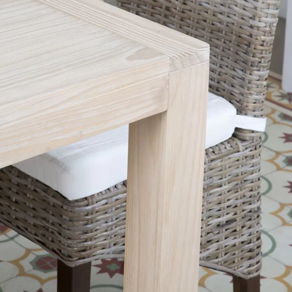 New Gael Table à manger extensible rectangulaire 140/190 en bois couleur naturelle Salles À Manger | Tables En Bois