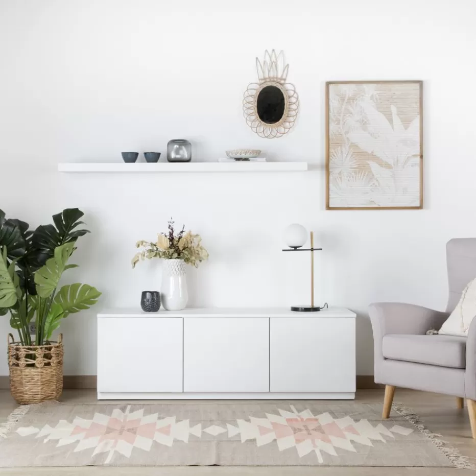 Sale Gante étagère murale laqué blanche de 150 cm Étagères Murales Et Cubes | Étagères Murales Et Cubes