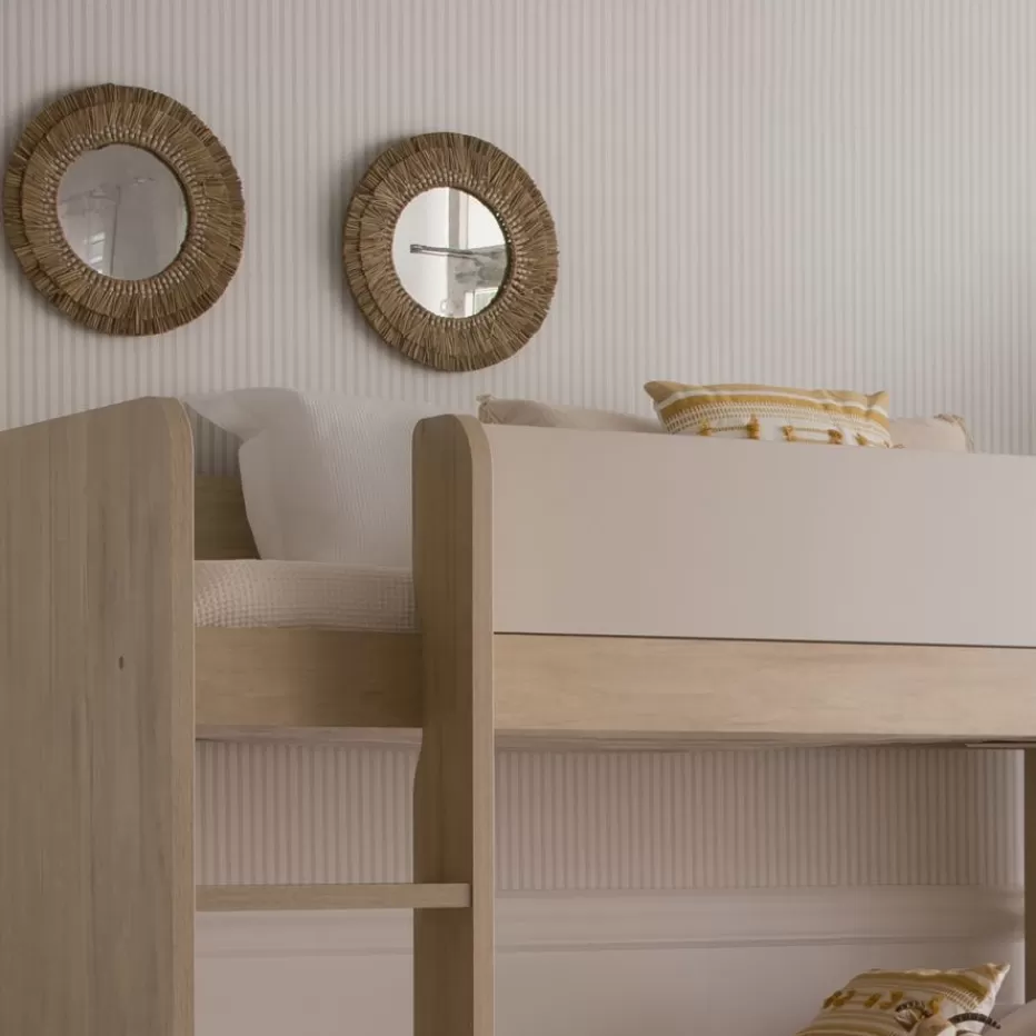 Discount Hansel Lit superposé avec lit gigogne pour matelas de 90x190 avec échelle à gauche Enfant Chambre Pour Jeunes Et Enfants | Lits Gigogne Et Lits Superposés