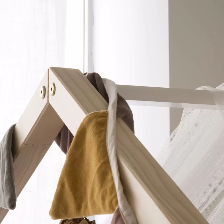 New Haus Cama con forma de casa y somier de arrastre para colchón de 90x190 lacada e Enfant Chambre Pour Jeunes Et Enfants | Lits Gigogne Et Lits Superposés