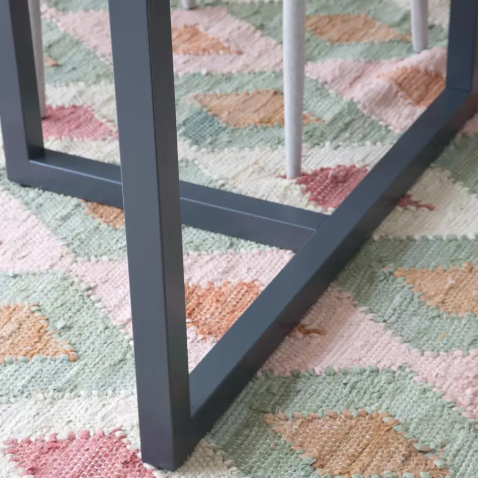 Cheap Irune Table à manger en métal gris anthracite et verre de 160x95 Salles À Manger | Tables En Verre