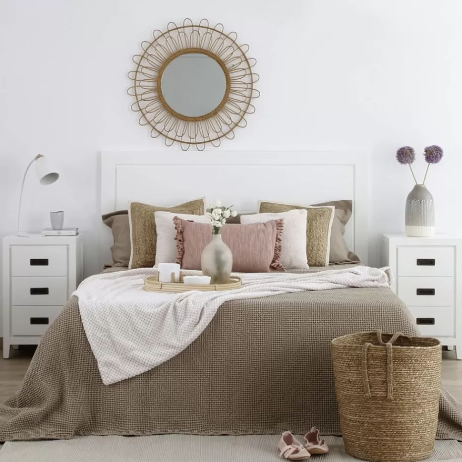Sale Kehra Tête de lit pour lit de 150 et 160 laqué en blanc Chambre | Têtes De Lit