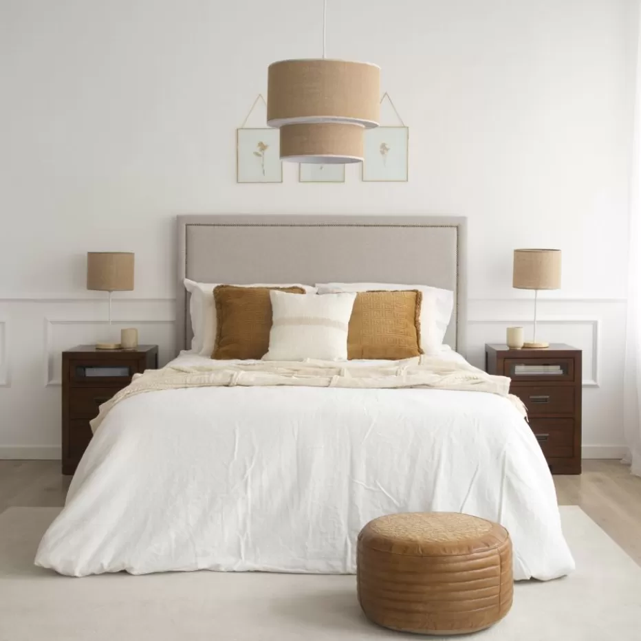 Hot Kenia Table de nuit en bois couleur teck Chambre | Tables De Chevet