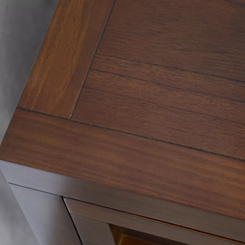 Hot Kenia Table de nuit en bois couleur teck Chambre | Tables De Chevet