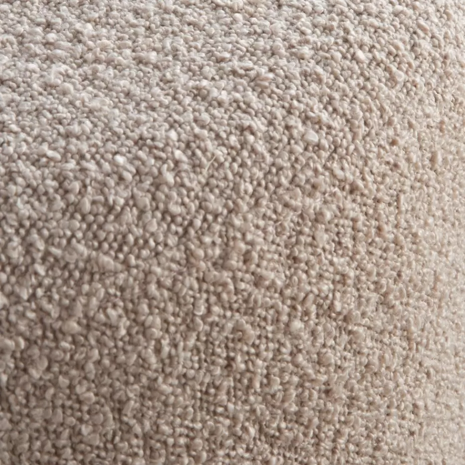 Best Sale Lucie Puf de salón redondo tapizado en borreguito rosa Poufs