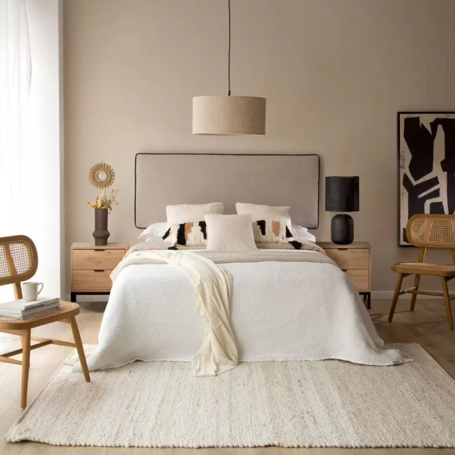 Best Sale Madary Tête de lit rembourrée beige pour lit de 150 et 160 Chambre | Têtes De Lit