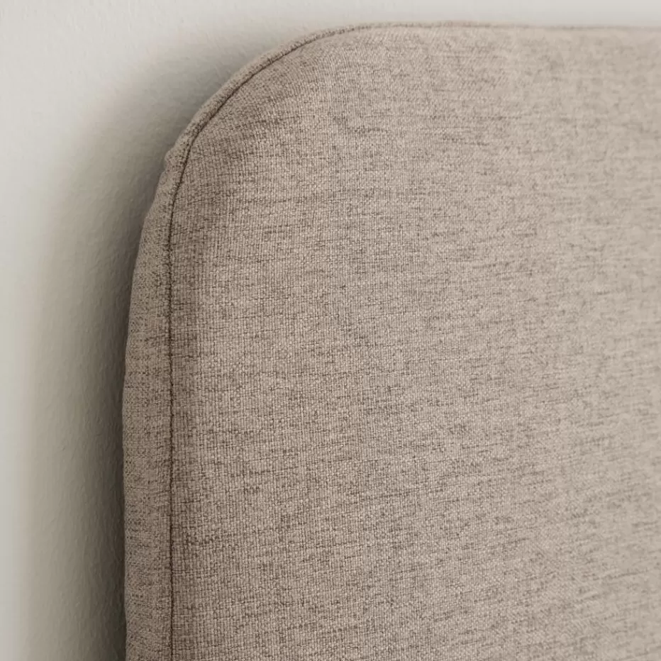 Cheap Marti Tête de lit tapissée en taupe pour lit de 140 Chambre | Meubles De Chambre À Coucher