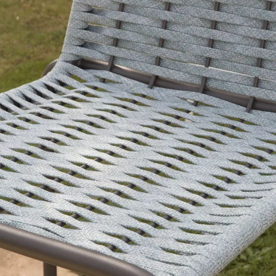 Outlet Mink Tabouret de jardin en corde tourmaline et aluminium graphite Tabourets De Jardin