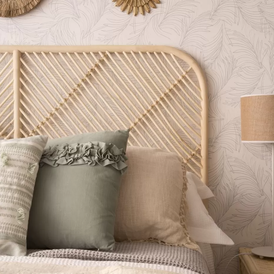 Clearance Nala Tête de lit en rotin naturel pour lit de 150 et 160 Chambre | Têtes De Lit