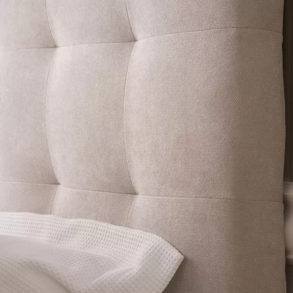 Hot Neris Tête de lit tapissée beige pour lit de 150 et 160 Chambre | Meubles De Chambre À Coucher