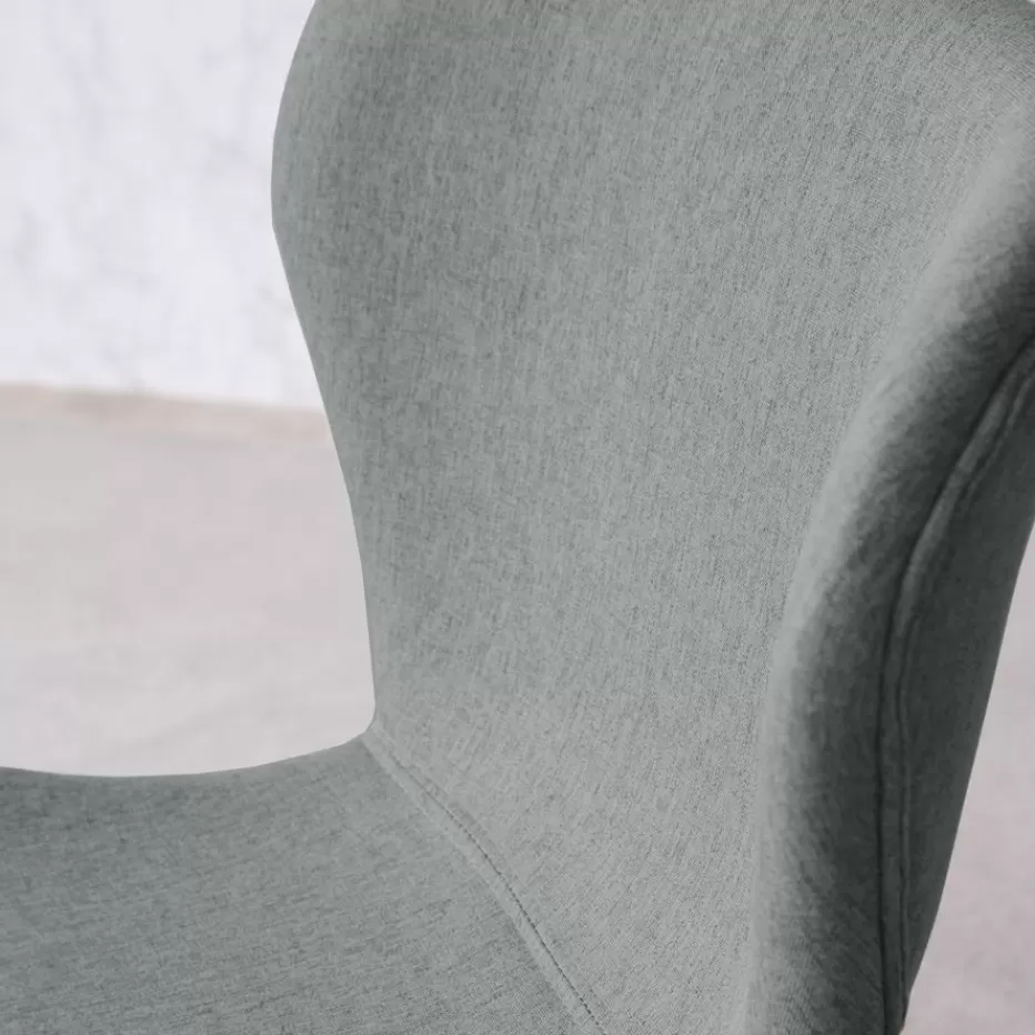 Best Nori Chaise de bureau rembourrée vert aigue-marine avec roulettes Salles À Manger | Meubles De Salle À Manger