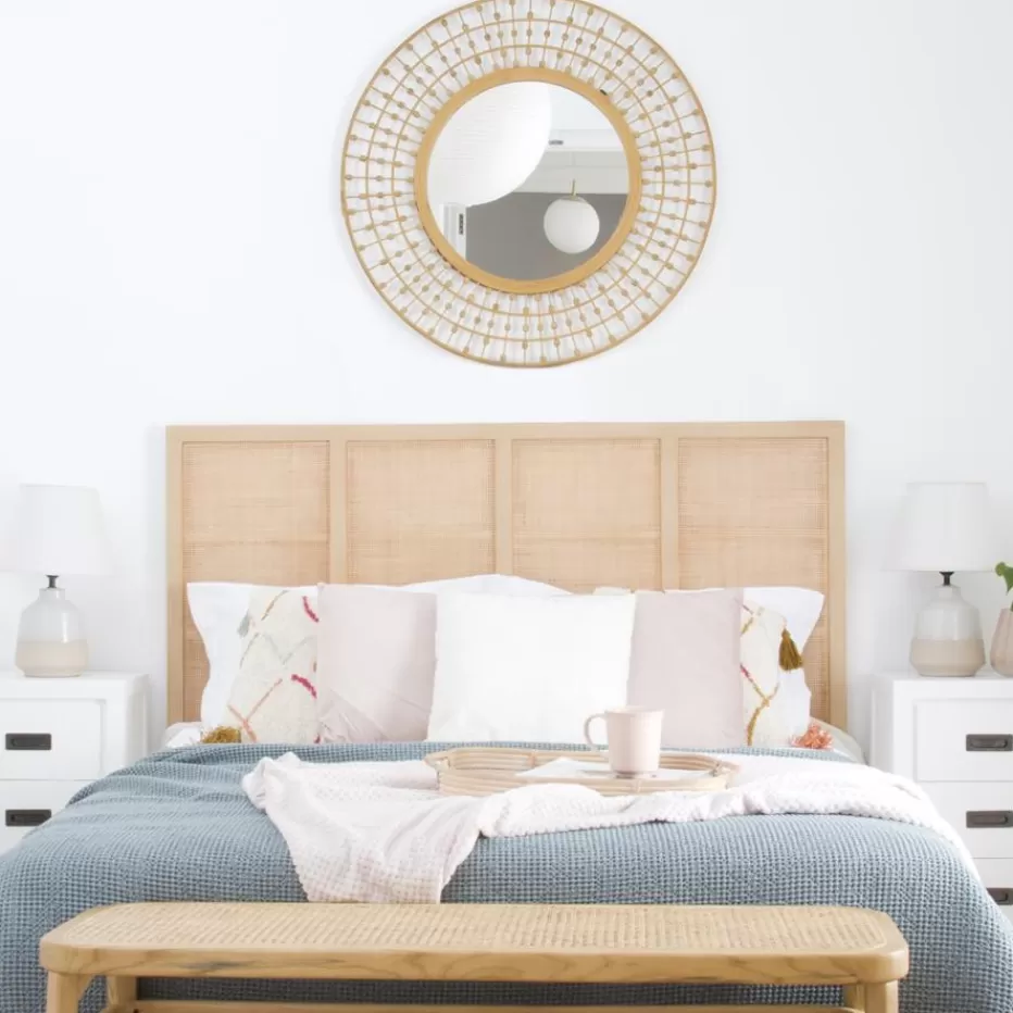 Cheap Pandora Tête de lit en bois et rotin pour lit de 150 et 160 Chambre | Têtes De Lit
