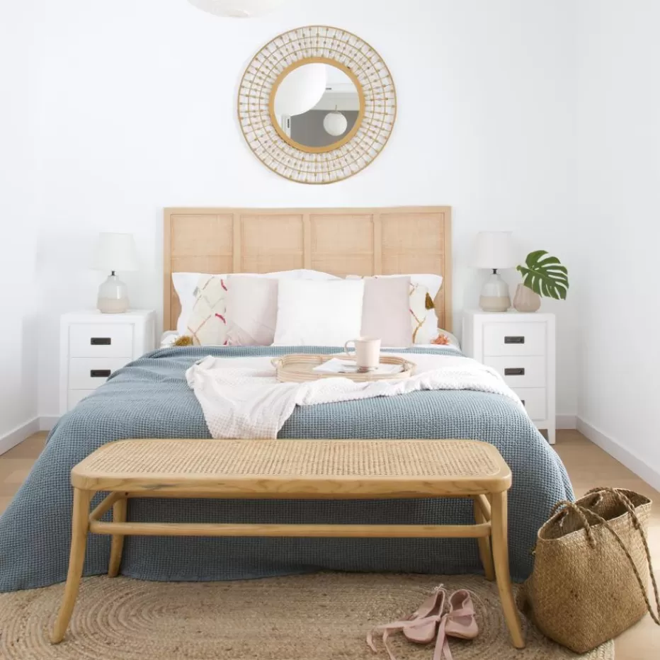 Cheap Pandora Tête de lit en bois et rotin pour lit de 150 et 160 Chambre | Têtes De Lit