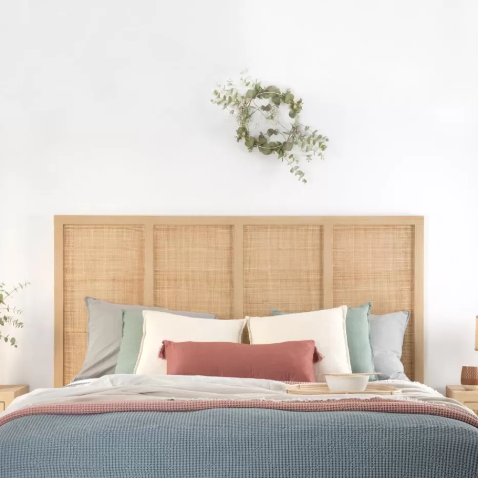 Cheap Pandora Tête de lit en bois et rotin pour lit de 150 et 160 Chambre | Têtes De Lit