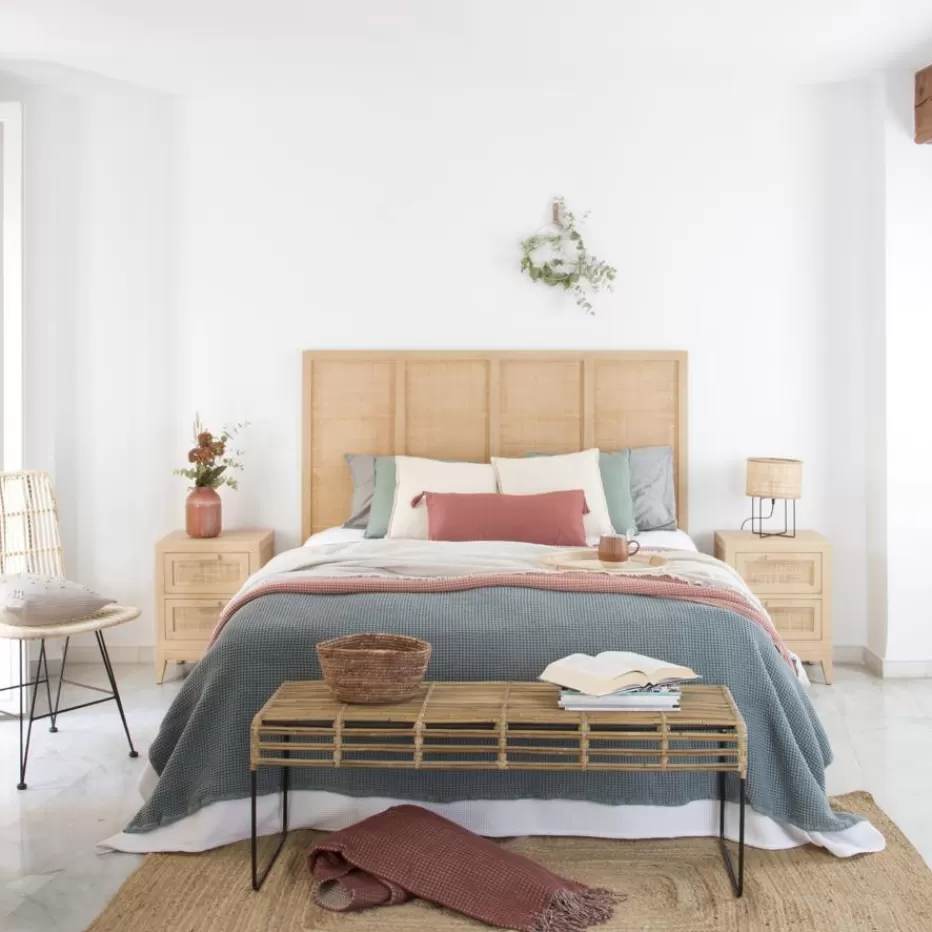 Cheap Pandora Tête de lit en bois et rotin pour lit de 150 et 160 Chambre | Têtes De Lit