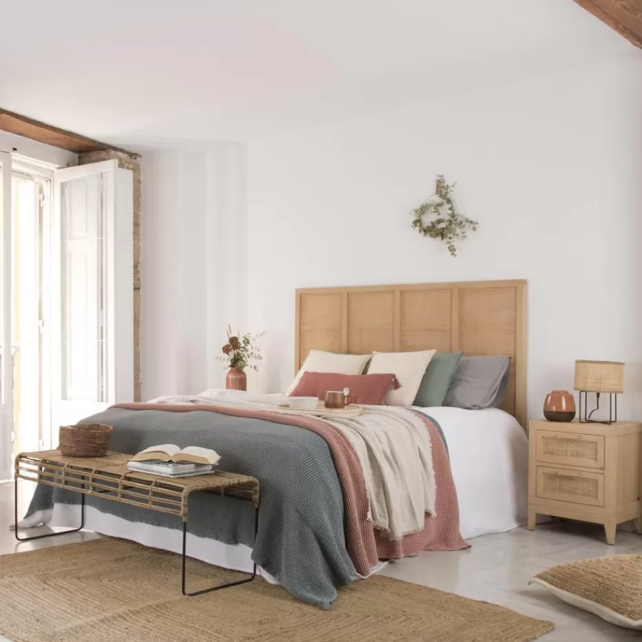 Cheap Pandora Tête de lit en bois et rotin pour lit de 150 et 160 Chambre | Têtes De Lit