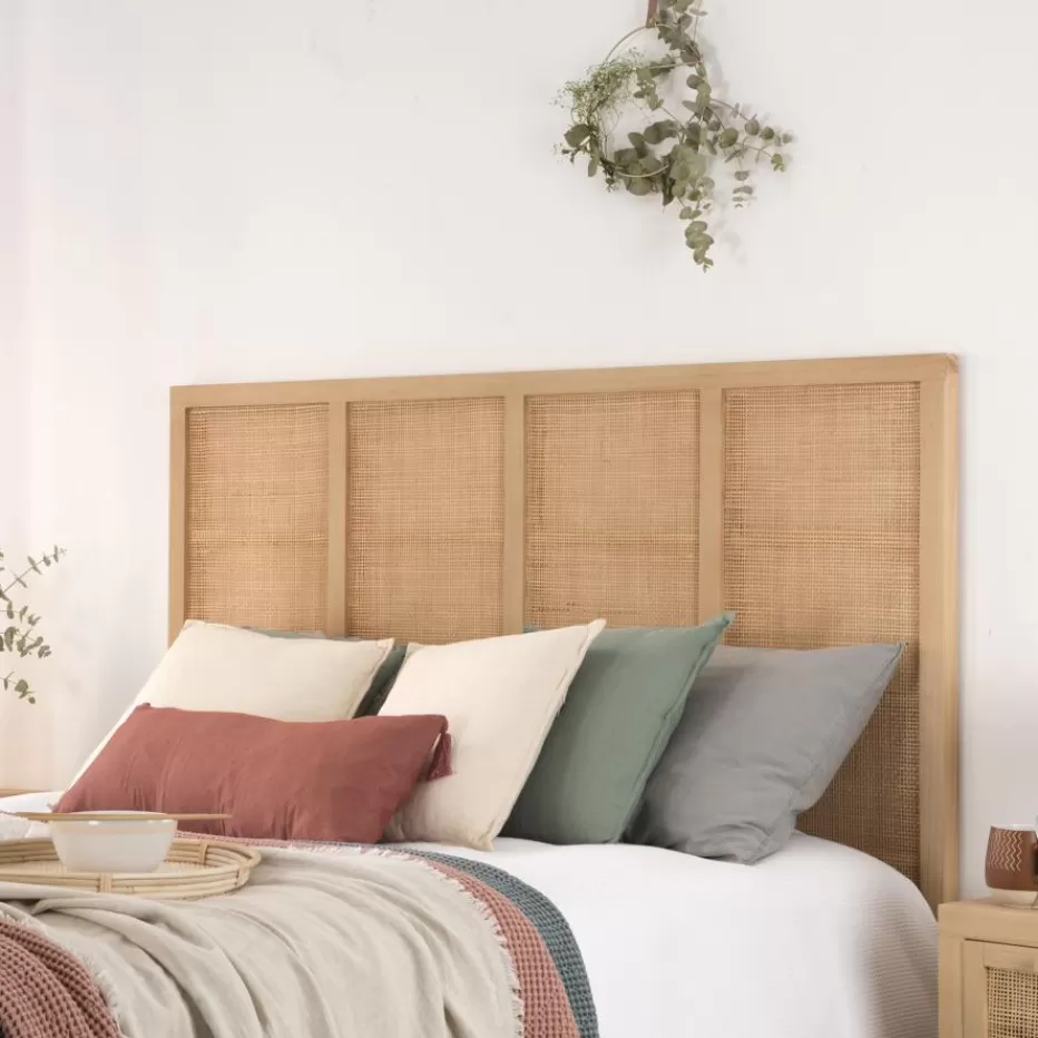 Cheap Pandora Tête de lit en bois et rotin pour lit de 150 et 160 Chambre | Têtes De Lit