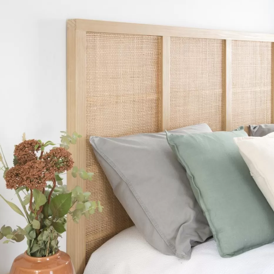 Cheap Pandora Tête de lit en bois et rotin pour lit de 150 et 160 Chambre | Têtes De Lit