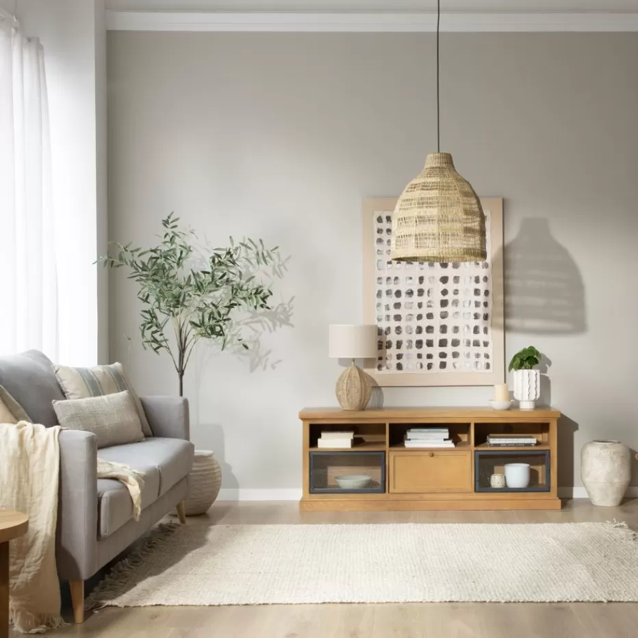Discount Parma Meuble tv en bois massif de manguier et métal Salon | Meubles Tv