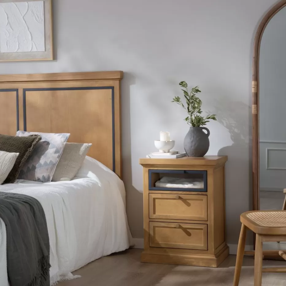 Best Sale Parma Table de chevet en bois massif de manguier et métal Chambre | Tables De Chevet